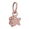 Rose gold star pendant with white rhinestones and a polished alloy finish for DIY jewelry - Five-Pointed Star Side Rhinestone Style (27)