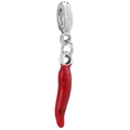 Silver bead with red chili pepper charm pendant and glossy finish for jewelry - Red Chili Shape Pendant (22) / Normal Specification / Red