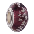 Perle en verre violet avec noyau en argent S925 pour bracelets et colliers DIY - Violet (#3) / Taille Standard (15x10mm)
