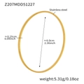 Details zum Edelstahl-Armreif in Gold mit 6,0cm Durchmesser und 0,25cm Reifenbreite - Goldfarbener Armreif (Z207)