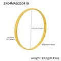 Poliertes Gold-Edelstahl-Armband mit Maßen und Angabe des Innendurchmessers für Details - Goldfarbener 5mm Breiter Armreif (Z404)