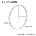Minimalistisches Edelstahl-Armband in Silber mit 6,2 cm Innendurchmesser und 0,5 cm Breite - Silberfarbener 5mm Breiter Armreif (Z404)