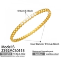 Technische Daten des 18k vergoldeten Edelstahlarmbands mit Zirkonia-Inlays - Mit Strass Verziert (Z392-B) / Gold