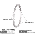 Mehrlagiges Edelstahlarmband mit weißem Zirkon und 18 Karat Goldbeschichtung - Silber Armreif (Z562)