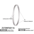 Bracciale rigido in acciaio inossidabile argento con design geometrico a nido d'ape - Z570-Bracciale Colore Acciaio