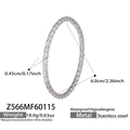 Silver geometric stainless steel bangle with groove texture, waterproof and hypoallergenic - Diagonal Spiral Style (Z566-Steel Color)
