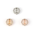 Charm floreale #1 MOM con strass per bracciale in acciaio inossidabile da 10 mm - Stile #1 MOM / Oro rosa