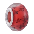 Rode doorschijnende vlinderkraal met metalen kern voor het maken van DIY-armbanden - Rood
