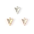 Schmetterlings-Charm für 10mm Armbänder in Roségold und Silber mit glänzenden Steinen - Schmetterling Design / Silber