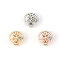 Sternförmige 10mm Charms für Armbänder in Gold, Silber und Roségold mit Strasssteinen - Sternring-Stil / Silber