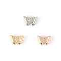 Poliertes Schmetterling-Charm für 10mm Armbänder in Silber, Gold und Roségold-Optik - Schmetterling Design / Silber
