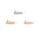 Dream-Wort-Schiebeperlen für 10mm Armbänder in Silber, Gold und Roségold-Finish - dream Buchstaben Stil / Silber