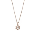Elegant rose gold hexagram star necklace featuring sparkling zircon pave crystal setting - Rose Gold Hexagram (xl0016)