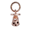 Detailed view of rose gold pacifier charm with circular link for DIY bracelet making - Rose Gold Pacifier Style (#28)