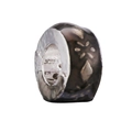 Zilveren bedel met zwarte bloemengravure en ruitpatroon voor DIY-armbanden en sieraden - Zwarte Bloemen Ring (#10)