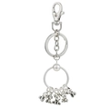 Silver lobster clasp keychain with five small animal charms on a polished metal ring - Multiple Dogs Theme (#5)