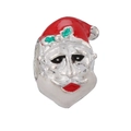 Kerstman bedeltje met rode muts en hulst voor het zelf maken van sieraden - Kerstman Gezicht (#33)
