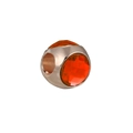 Rose gold faceted bead with orange gemstones for DIY bracelet making for women - Orange