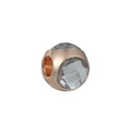 Rose gold faceted crystal charm bead for DIY women jewelry and bracelet making - Clear White
