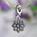 Macro shot of silver snowflake charm with vintage texture and hollow star details - Vintage Octagram Pendant (6)