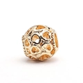 Perle de cœur évidée dorée avec motif découpé pour bracelets et bijoux DIY - Balle Cœur Creux Or