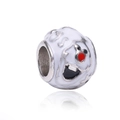 Détail d'une breloque en émail style Elmo avec gravure S925 pour bracelets DIY - Cartoon Ghost Figure