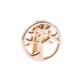 Rose gold 10mm stainless steel tree of life charm bead for DIY keeper bracelet - Gold - Tree of Life