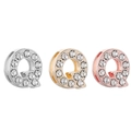 Colgante letra Q brillante para pulseras en acabados plata oro y oro rosa - Letra Q / Dorado
