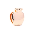 Rose gold apple-shaped charm for 10mm silicone bracelets with mirror polished finish - Gold - Apple Shape