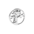 Polished stainless steel Tree of Life charm pendant for DIY 10mm silicone bracelets - Silver-Tree Of Life