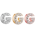 Abalorios letra G en plata, oro y oro rosa con cristales brillantes pavé - Letra G / Dorado