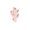 Rose gold cactus slider charm with textured finish for 10mm stainless steel bracelet - Rose Gold Cactus