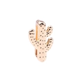 Golden cactus metal slider bead accessory for 10mm stainless steel silicone bracelet - Gold-Cactus