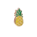 Pineapple enamel charm for 10mm silicone keeper bracelet with vibrant yellow finish - Gold-Pineapple
