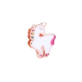 Unicorn charm in rose gold and white enamel for 10mm stainless steel keeper bracelets - Rose Gold Unicorn