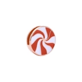 10mm rose gold charm with red and white spiral enamel for DIY silicone bracelets - Rose Gold Red White Spiral