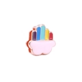 Rainbow and cloud enamel bead in rose gold finish for 10mm DIY silicone bracelet - Rose Gold Rainbow Cloud