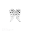 Silver angel wing charm accessory for 10mm stainless steel and silicone bracelets - Silver Angel Wings