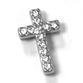 Silver cross charm with clear rhinestones for 10mm mesh bracelet accessories - Cross (A14 Silver)