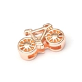 Rose gold bicycle alloy charm for mesh bracelets with intricate hollow-out design - Bicycle (A40 Rose Gold)