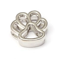 Silver hollow animal paw print alloy charm for mesh DIY bracelets and jewelry - Paw Print (A44 Silver)