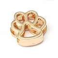 Rose gold animal paw print charm for DIY mesh bracelets with hollow metal design - Paw Print (A45 Gold)