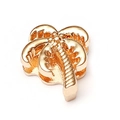 Golden coconut tree DIY charm bead for mesh bracelet with detailed metal textures - Palm Tree (A48 Gold)