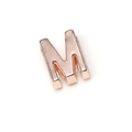Rose gold letter M charm for stainless steel mesh bracelet DIY jewelry accessory - Rose Gold