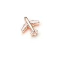 Rose gold airplane charm pendant for DIY mesh bracelets and jewelry accessory - Rose Gold