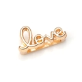 Polished gold stainless steel Love charm bead for DIY bracelets and necklaces - Gold