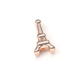 Pendentif tour Eiffel minimaliste en acier inoxydable avec finition or rose - Doré