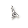 Pendentif tour Eiffel poli en acier inoxydable pour bracelets et montres DIY - Argenté
