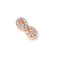 Infinity rose gold charm with shimmering stones for mesh keeper bracelet accessories - Rose Gold