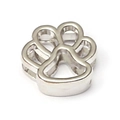 DIY Silberner hohler Pfotenabdruck-Anhänger für Edelstahl-Armbänder und Schmuck - Pfotenabdruck Form (A14)